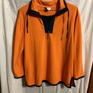Orange Quarter Zip Pullover by The Avenue Size 14/16